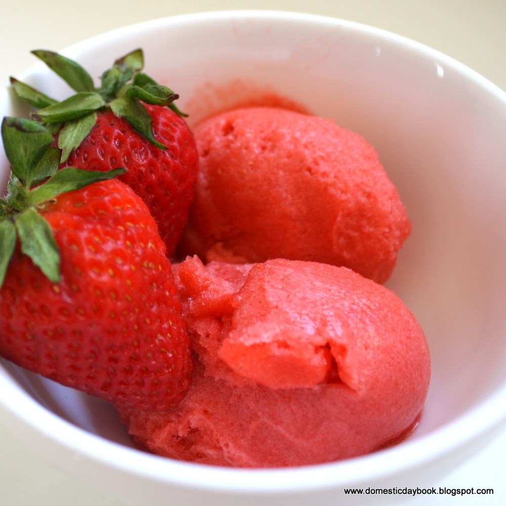 Fresh Strawberry Sorbet 
